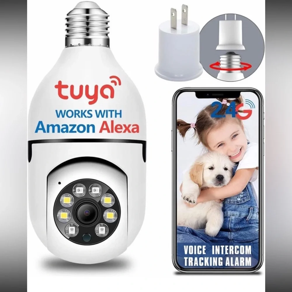 Lightbulb security camera